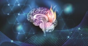 Illustration of brain inflammation linked to depression and anxiety