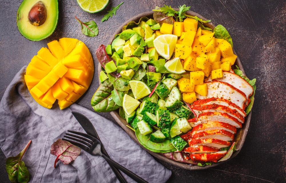 Paleo Chicken, Mango, and Avocado Salad