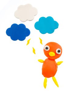Cartoon chicken under storm clouds representing fear-based nutrition and diet confusion